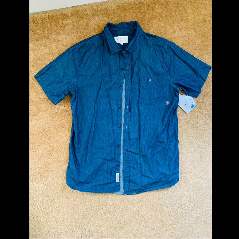 Denim button down